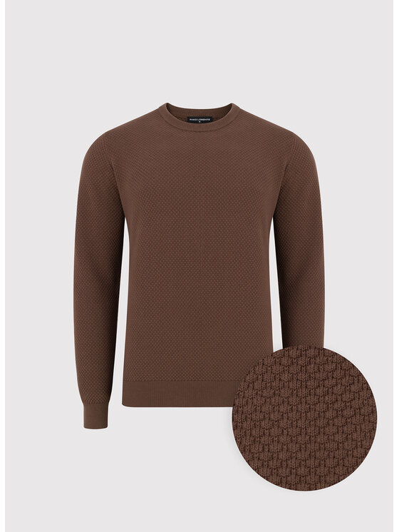 Pako Lorente Pako Lorente Sweter P26WF-2X-013 Brązowy Classic Fit