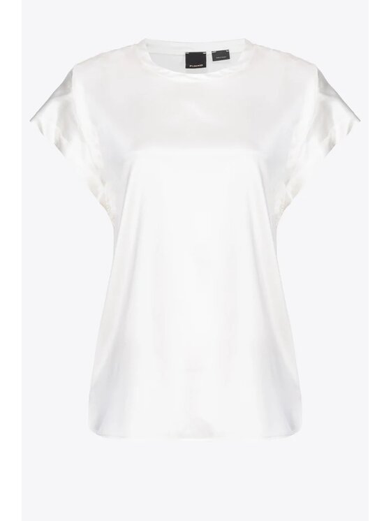 PINKO Pinko Halenka PINKO BLUSA IN SATIN STRETCH 100100A1RIZ05 Bílá Regular Fit
