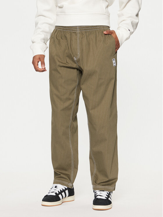adidas adidas Teplákové kalhoty JP4488 Zelená Loose Fit