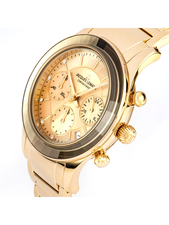 Jacques Lemans Jacques Lemans Zegarek 1-2151H Złoty