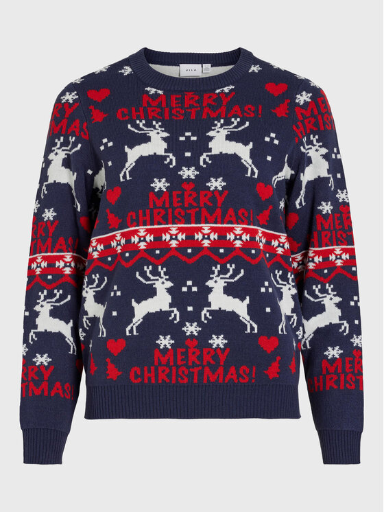 Vila Vila Pullover Anna 14071994 Dunkelblau Regular Fit