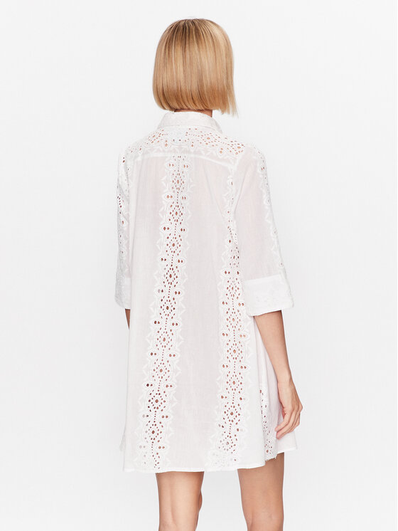 Iconique Iconique Сукня-сорочка IC23 004 Білий Regular Fit