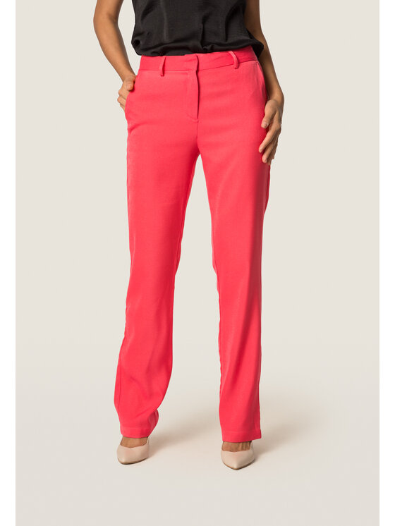 QUIOSQUE QUIOSQUE Spodnie damskie 3SF003 Koralowy Regular Fit
