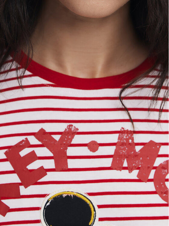 Desigual Desigual T-Shirt Mickey 25SWTKAI Czerwony Regular Fit
