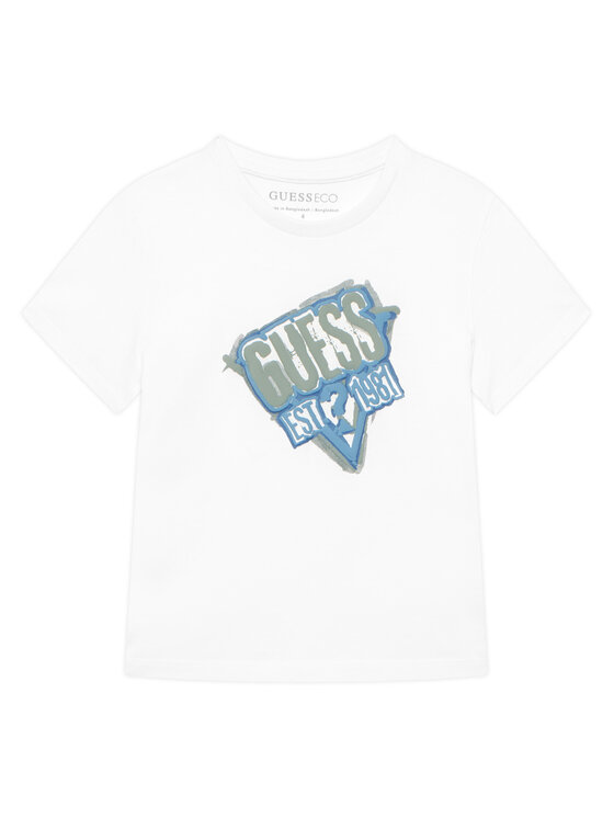 Guess Tricou N6GI14 K8HM4 Alb Regular Fit