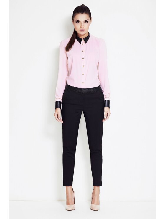 Awama Awama Koszula A050 Różowy Basic Fit