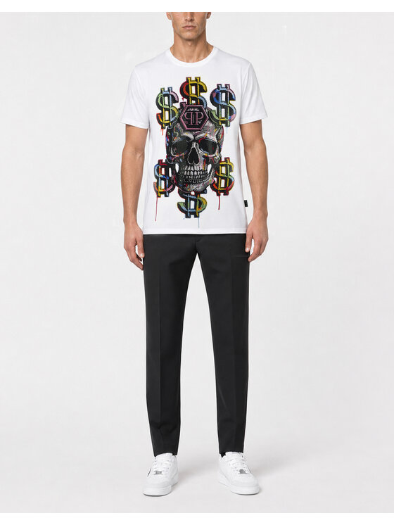 PHILIPP PLEIN PHILIPP PLEIN T-Shirt 31098 Bílá Regular Fit