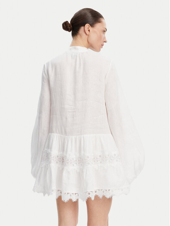 BARDOT BARDOT Φόρεμα καλοκαιρινό Antonia Lace Trim 59849DB Λευκό Relaxed Fit