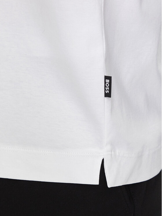 BOSS Boss Тениска с яка и копчета C-Parris 01 50520297 Бял Regular Fit