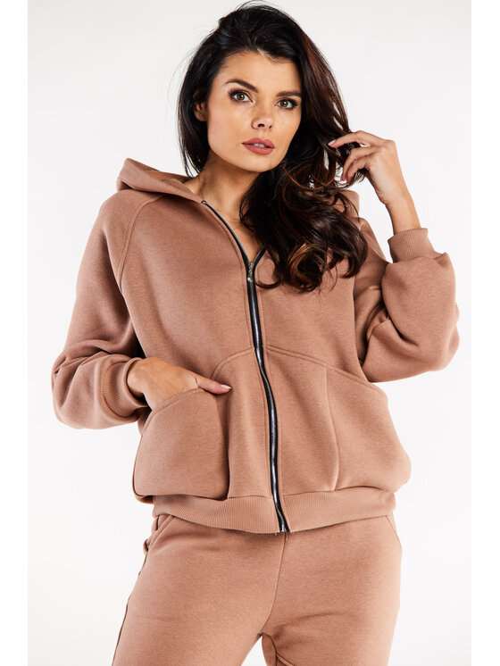 Infinite You Infinite You Bluza M324 Beżowy Basic Fit