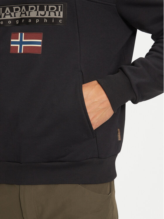 Napapijri Napapijri Μπλούζα Burgee NP0A4I5E Μαύρο Regular Fit