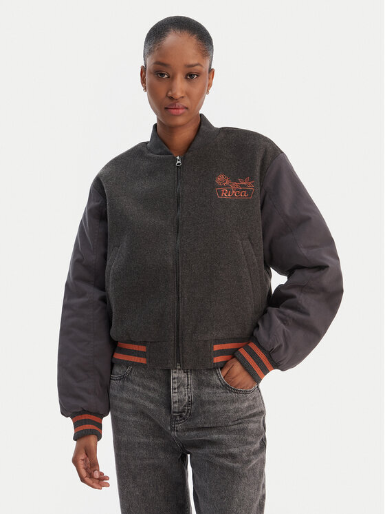 RVCA RVCA Μπόμπερ μπουφάν Ryan 23B163507 Γκρι Regular Fit