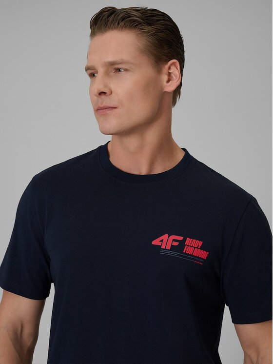 4F 4F T-shirt 4FRSS26TTSHM3992-31S Blu scuro Regular Fit