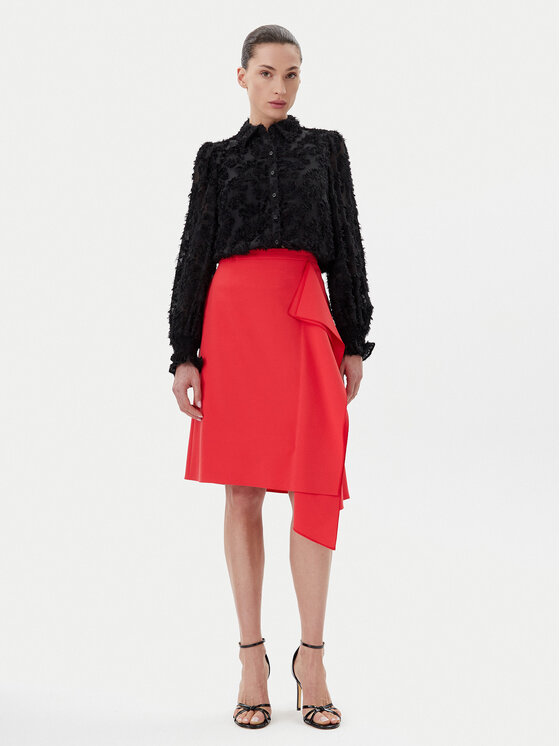 HUGO Hugo Midi svārki Ribina 50432558 Sarkans Regular Fit