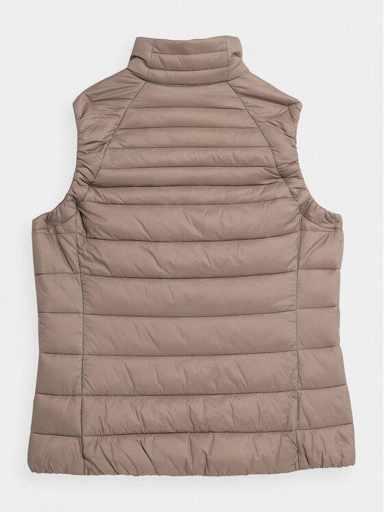 4F 4F Bezrękawnik 4FAW23TVESF072 Brązowy Slim Fit