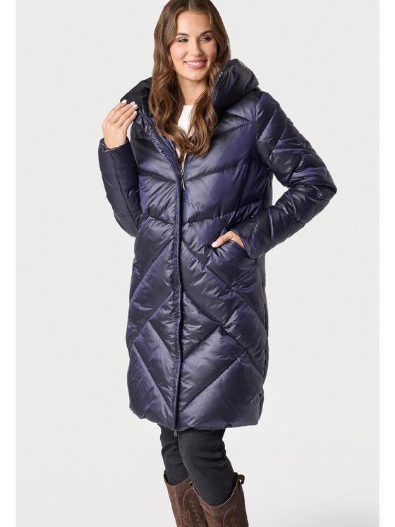 QUIOSQUE QUIOSQUE Płaszcz QUIOSQUE 9VS009802 Granatowy Regular Fit