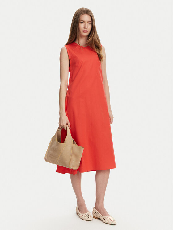 Selmark Selmark Letné šaty BL495 Koralová Regular Fit