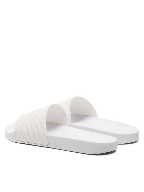Calvin Klein Calvin Klein Şlapi Pool Slide Rubber HM0HM00636 Alb