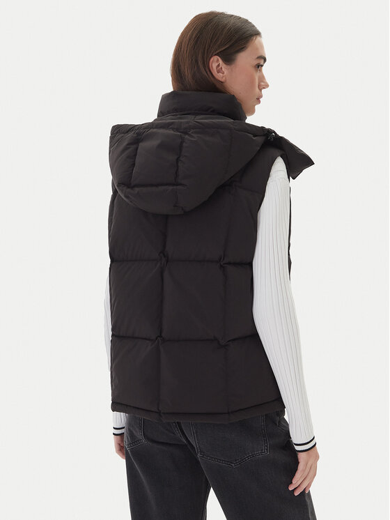 Tommy Jeans Tommy Jeans Športová vesta Tjw Alaska Grid Down Vest DW0DW21627 Čierna Regular Fit