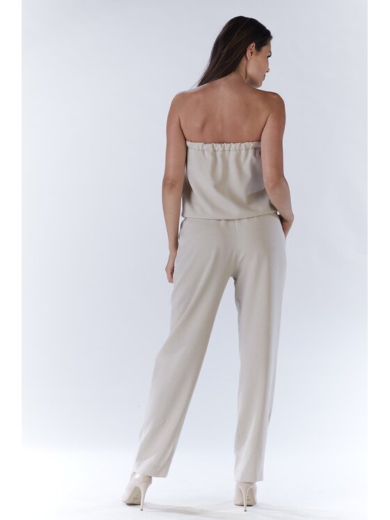 Awama Awama Kombinezon A182 Beżowy Basic Fit