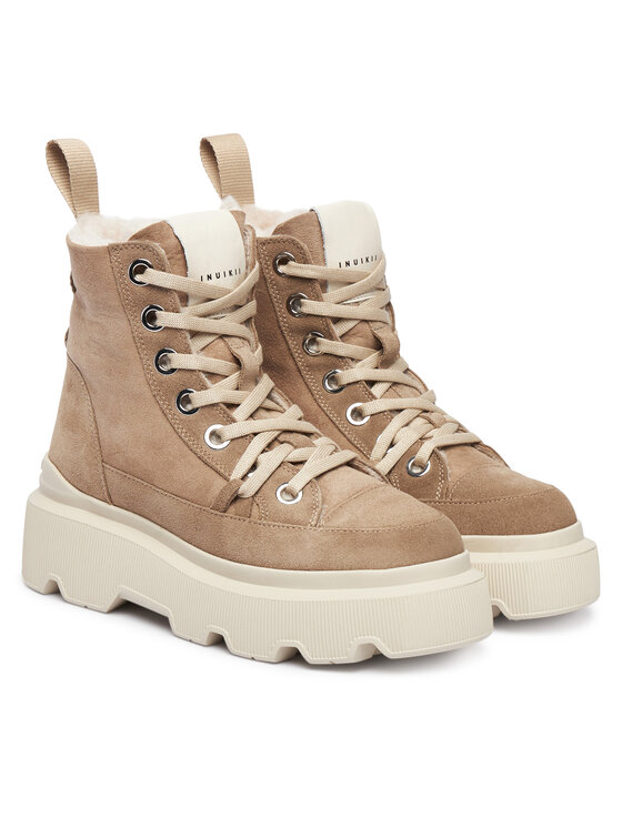 Inuikii Inuikii Schnürschuhe Matilda Shearling 1002.002.0012 Beige