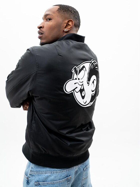 Smerfy Smerfy Kurtka bomber Gargamel Czarny Regular Fit