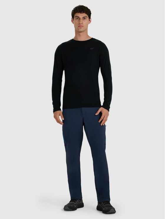 4F 4F Funkčné tričko 4FWAW25TFLOM430-20S Čierna Regular Fit