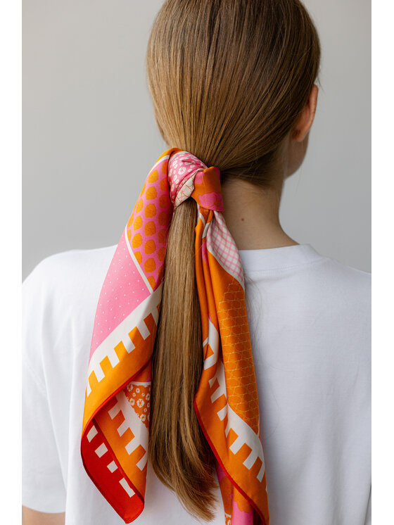 Sine Silk Sine Silk Apaszka jedwabna 65 PATCHWORK Kolorowy