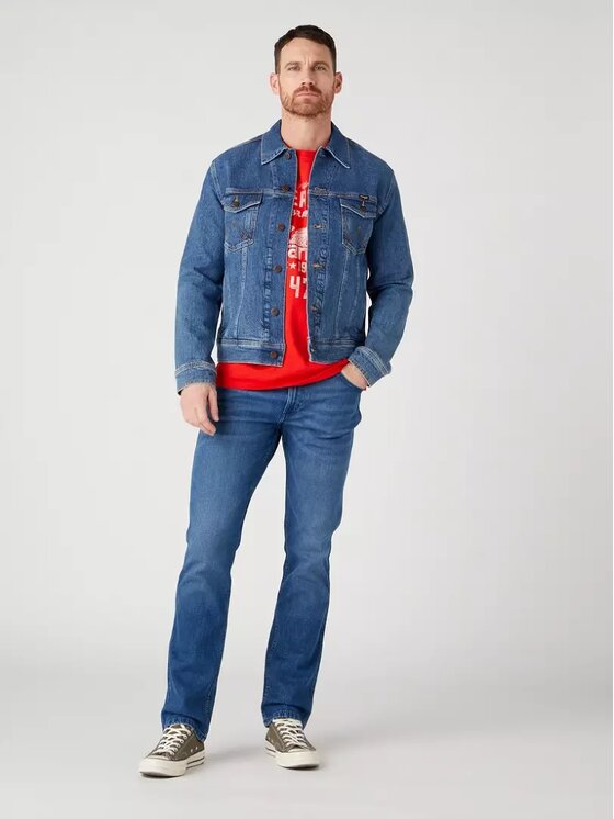 Wrangler Wrangler Jeansy W15QAG42A Niebieski Straight Leg