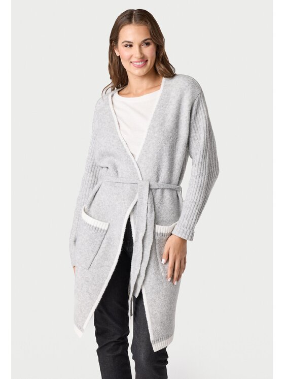 QUIOSQUE QUIOSQUE Kardigan Quiosque 6VF009230 Šedá Regular Fit