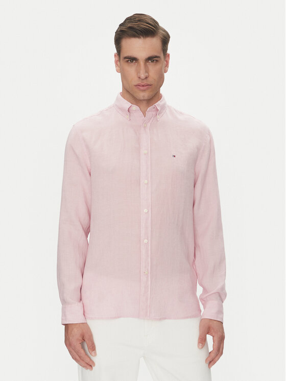 Tommy Hilfiger Tommy Hilfiger Košile MW0MW34602 Růžová Regular Fit
