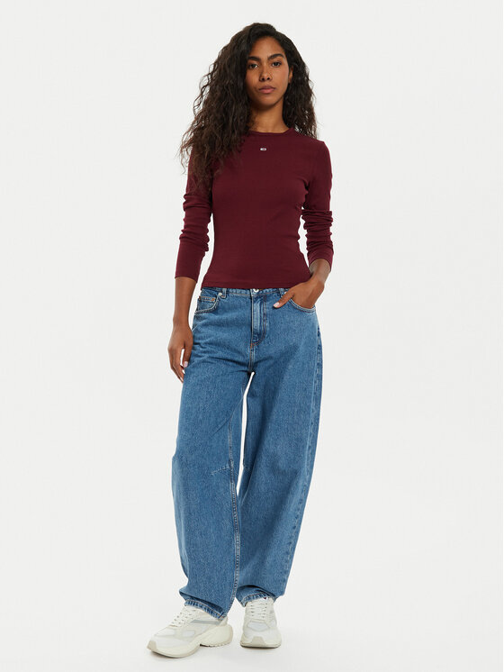 Tommy Jeans Tommy Jeans Särkpluus DW0DW17387 Bordoopunane Regular Fit