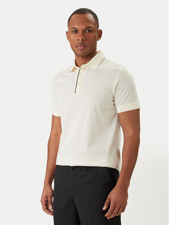KARL LAGERFELD Tricou polo 745002 562200 Écru Regular Fit