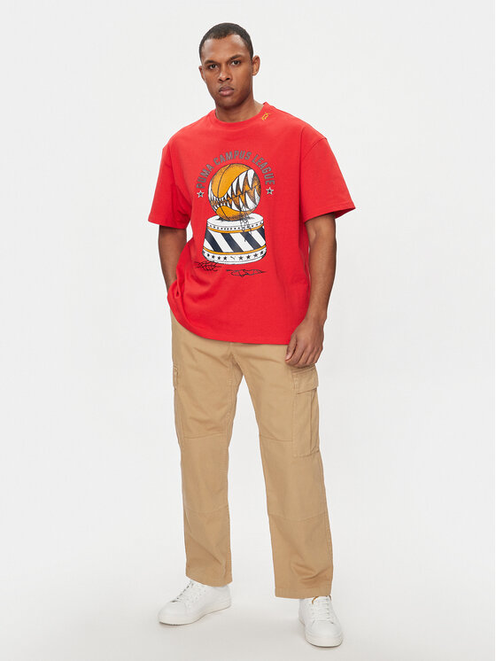 Puma Puma T-Shirt Showtime 624740 Czerwony Regular Fit