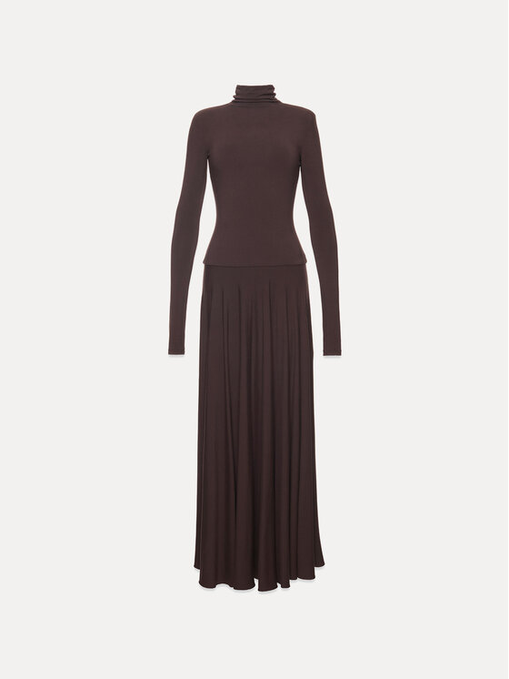 La Mania La Mania Sukienka codzienna TEYA Brązowy Classic Fit