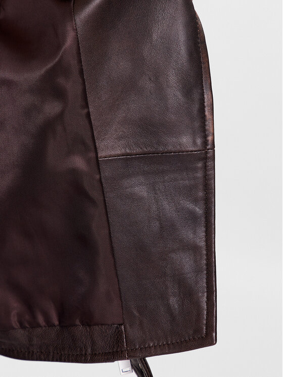 Weekend Max Mara Weekend Max Mara Giacca di pelle Lessy 2354460339 Marrone Regular Fit