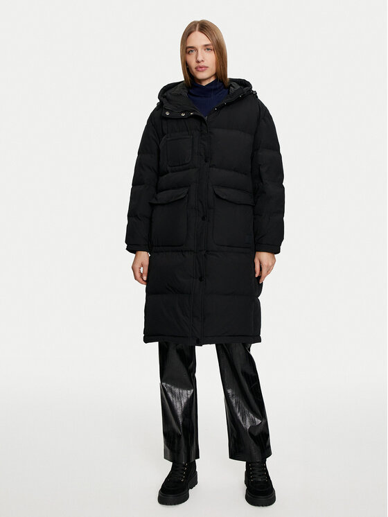 United Colors Of Benetton United Colors Of Benetton Pehelykabát 2JF8DN060 Fekete Regular Fit