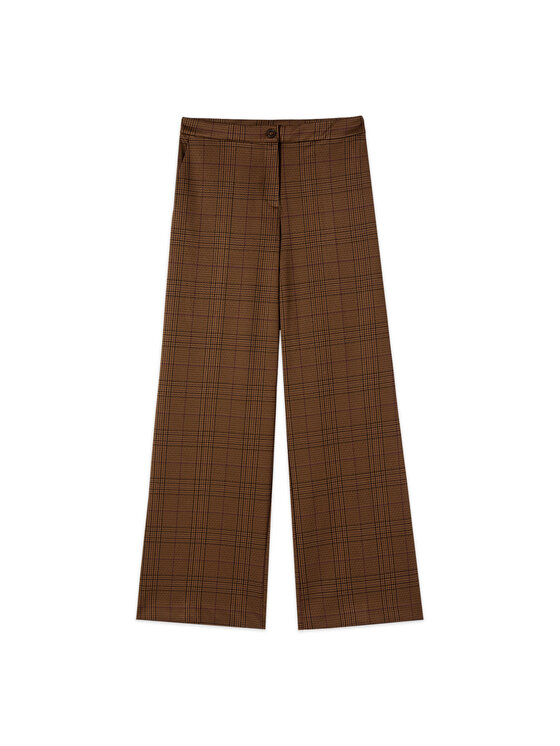 Oltre Oltre Spodnie materiałowe P05TR009664N001 Brązowy Flared Fit
