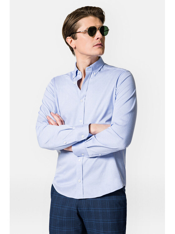 Lancerto Lancerto Koszula Marisa KO073222000026 Błękitny Slim Fit