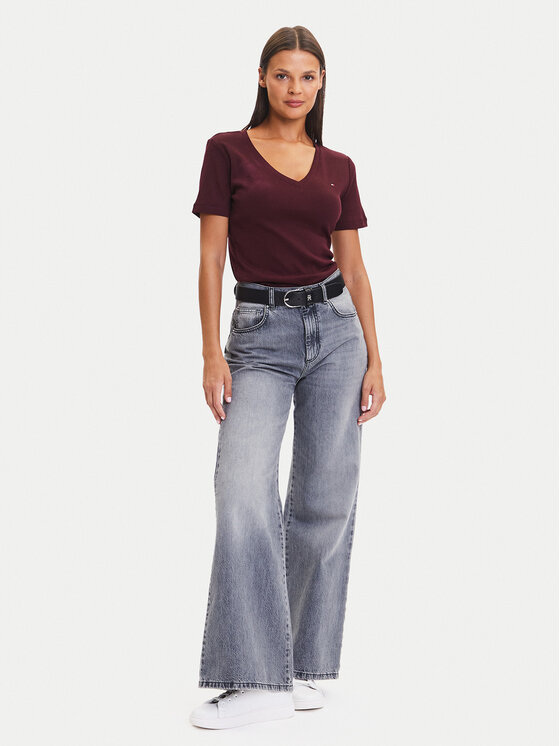 Tommy Hilfiger Tommy Hilfiger Marškinėliai New Cody WW0WW40584 Vyšninė Slim Fit