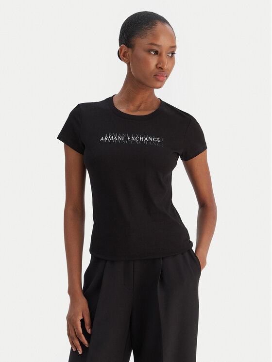 Armani Exchange Armani Exchange T-Shirt XW002038 AF10356 UC001 Czarny Slim Fit