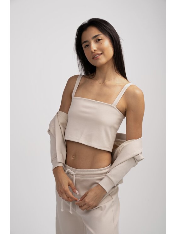 MAI MAI Top RAJA Beżowy Oversize