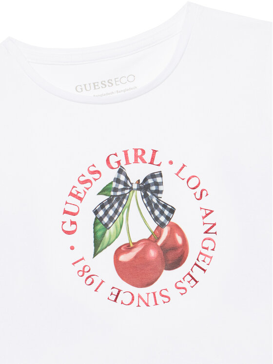 Guess Guess Tricou J6RI02 K6YW4 Alb Relaxed Fit