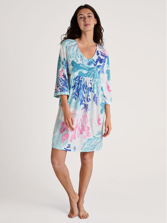 Calida Calida Camicia da notte 34229 Blu Comfortable Fit