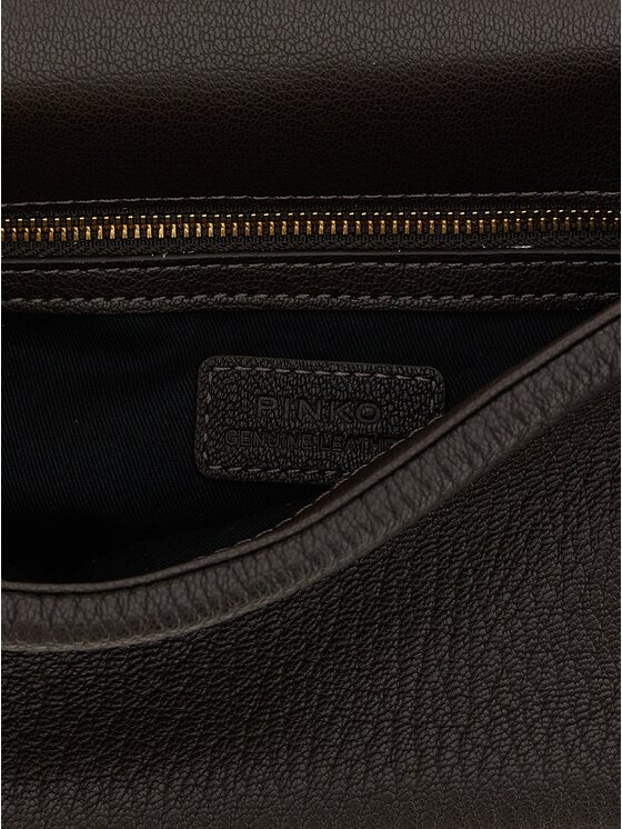 PINKO PINKO Torebka Brown Lamb Leather Crossbody Brązowy