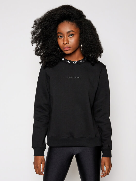 Calvin Klein Jeans Felpa J20J214810 Nero Relaxed Fit • Modivo.it
