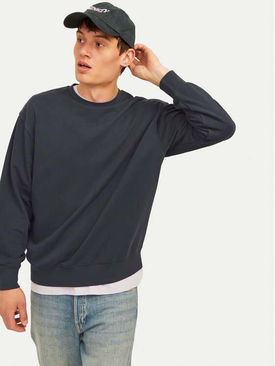 Jack & Jones Jack & Jones Majica dugih rukava Charge 12257853 Tamnoplava Loose Fit