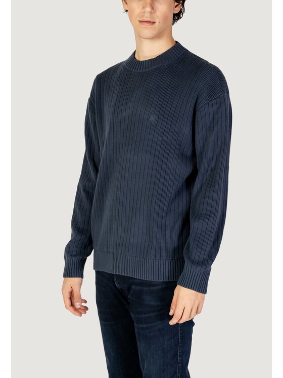 Calvin Klein Jeans Calvin Klein Jeans Sweter LINEAR Niebieski To Fit
