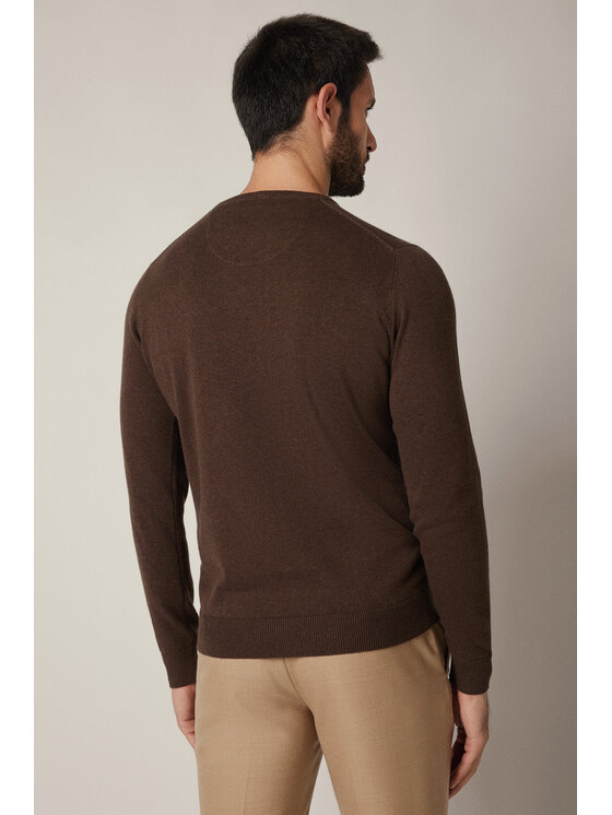 Lancerto Lancerto Sweter Joakim SW073225000041 Brązowy Regular Fit