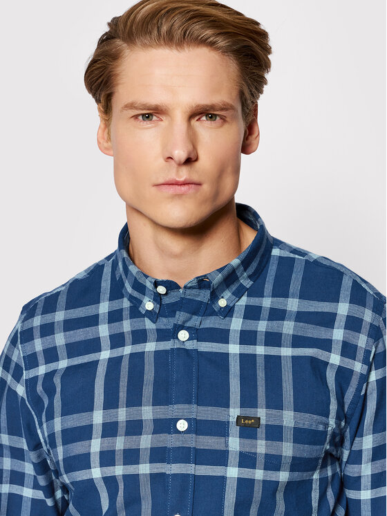 Lee Lee Košulja Button Down L880OEUD 112145645 Plava Regular Fit